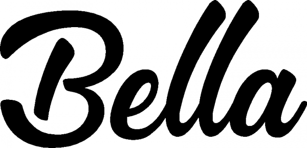 Bella - Schriftzug aus Eichenholz
