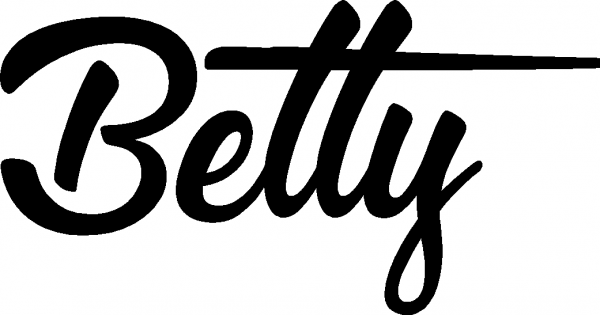 Betty - Schriftzug aus Eichenholz