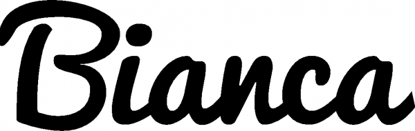 Bianca - Schriftzug aus Eichenholz