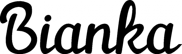 Bianka - Schriftzug aus Eichenholz