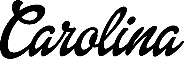 Carolina - Schriftzug aus Eichenholz