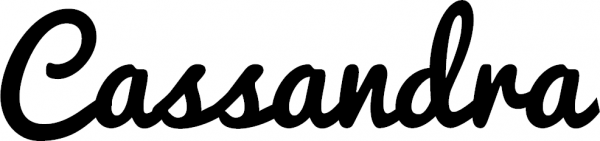 Cassandra - Schriftzug aus Eichenholz