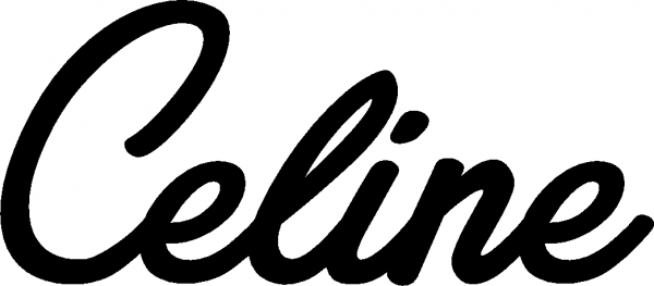 Celine - Schriftzug aus Eichenholz