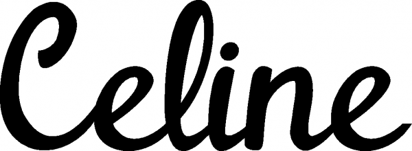 Celine - Schriftzug aus Eichenholz