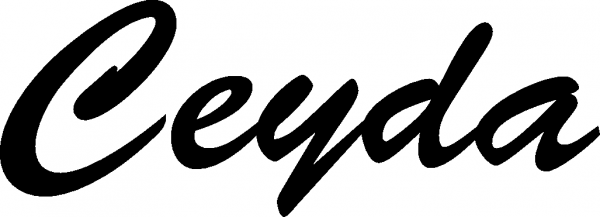 Ceyda - Schriftzug aus Eichenholz