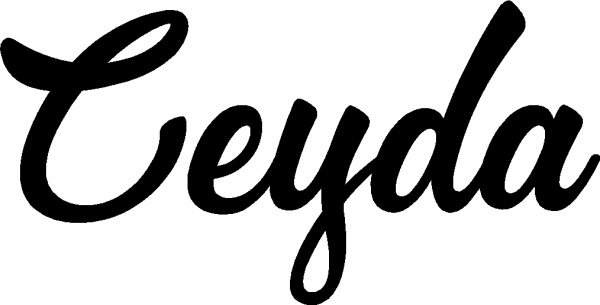 Ceyda - Schriftzug aus Eichenholz