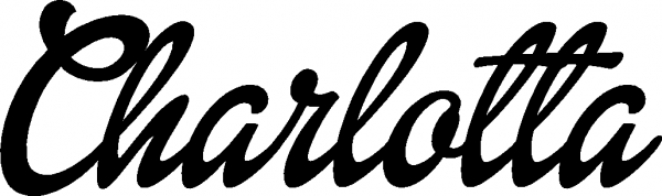 Charlotta - Schriftzug aus Eichenholz