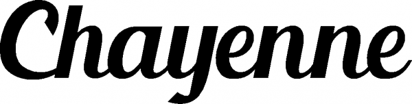 Chayenne - Schriftzug aus Eichenholz