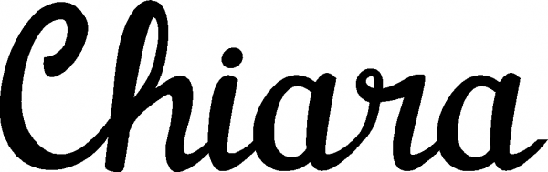 Chiara - Schriftzug aus Eichenholz
