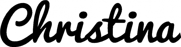 Christina - Schriftzug aus Eichenholz