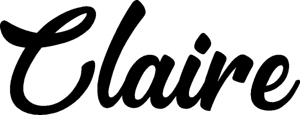 Claire - Schriftzug aus Eichenholz