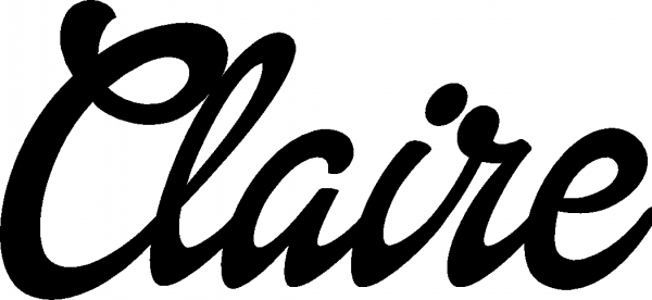 Claire - Schriftzug aus Eichenholz