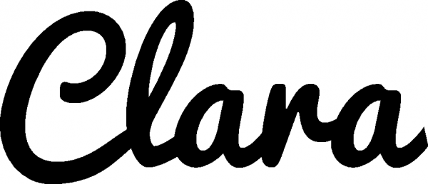 Clara - Schriftzug aus Eichenholz
