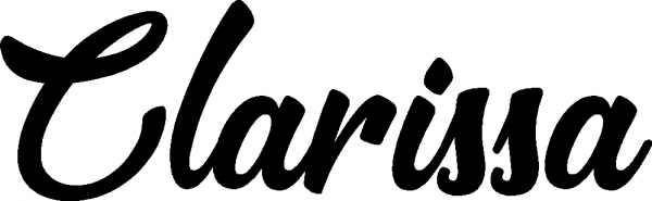 Clarissa - Schriftzug aus Eichenholz
