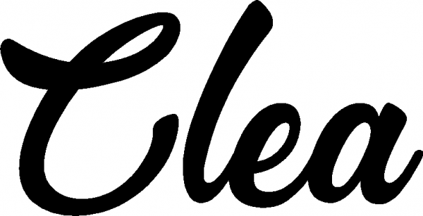 Clea - Schriftzug aus Eichenholz