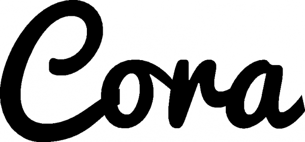 Cora - Schriftzug aus Eichenholz