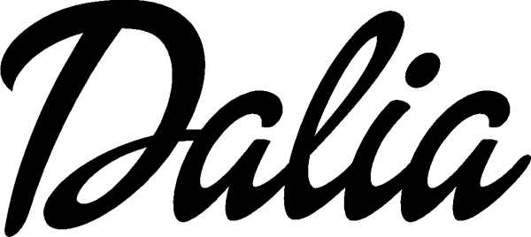 Dalia - Schriftzug aus Eichenholz