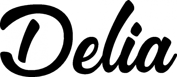 Delia - Schriftzug aus Eichenholz