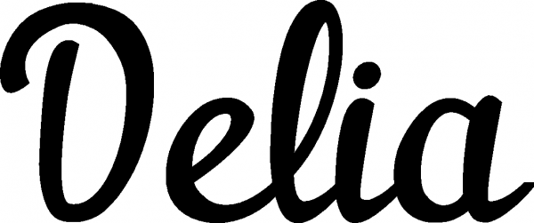 Delia - Schriftzug aus Eichenholz
