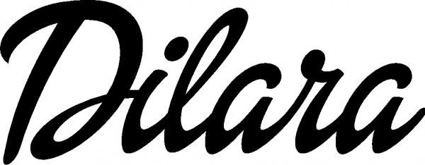 Dilara - Schriftzug aus Eichenholz