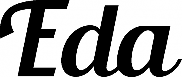 Eda - Schriftzug aus Eichenholz