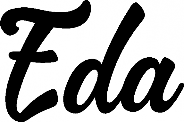 Eda - Schriftzug aus Eichenholz