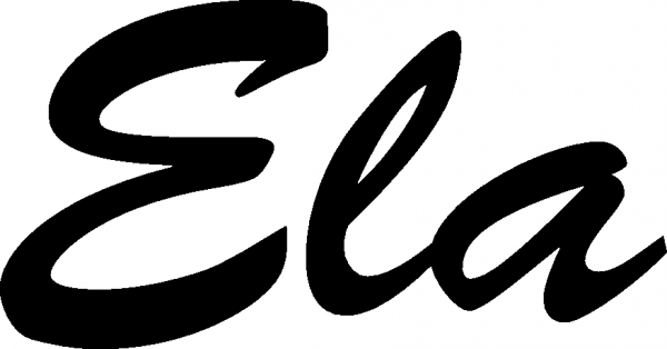 Ela - Schriftzug aus Eichenholz