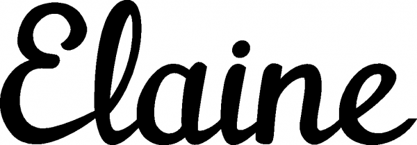 Elaine - Schriftzug aus Eichenholz