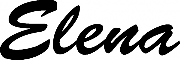 Elena - Schriftzug aus Eichenholz