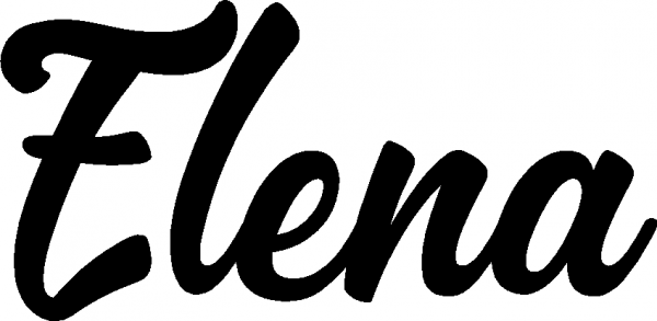 Elena - Schriftzug aus Eichenholz