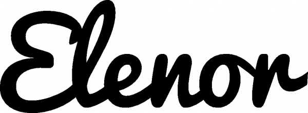 Elenor - Schriftzug aus Eichenholz