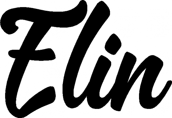 Elin - Schriftzug aus Eichenholz