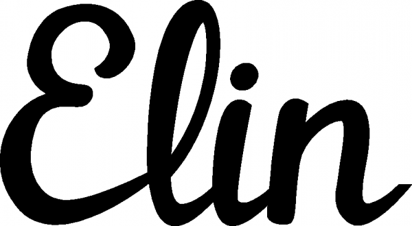Elin - Schriftzug aus Eichenholz