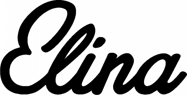 Elina - Schriftzug aus Eichenholz