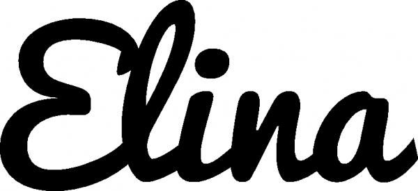 Elina - Schriftzug aus Eichenholz