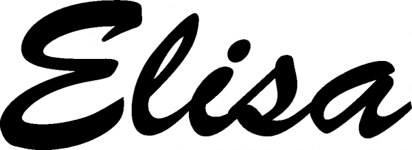 Elisa - Schriftzug aus Eichenholz