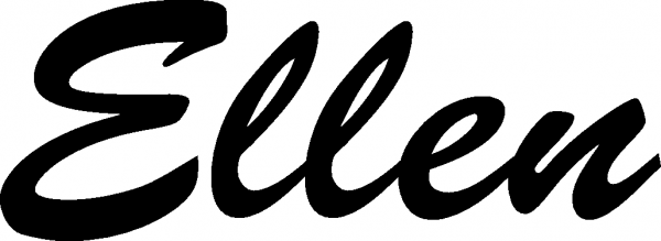 Ellen - Schriftzug aus Eichenholz