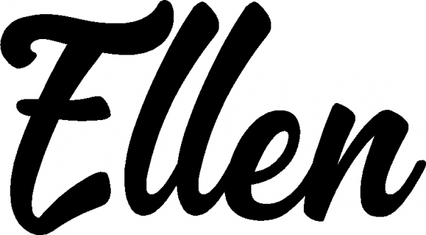 Ellen - Schriftzug aus Eichenholz