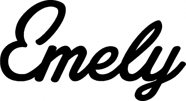 Emely - Schriftzug aus Eichenholz