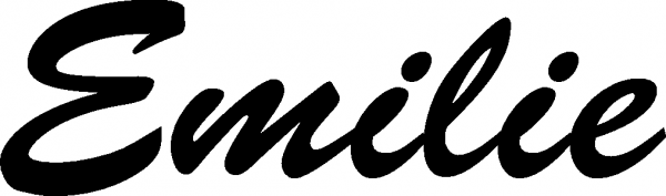 Emilie - Schriftzug aus Eichenholz
