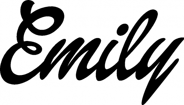 Emily - Schriftzug aus Eichenholz