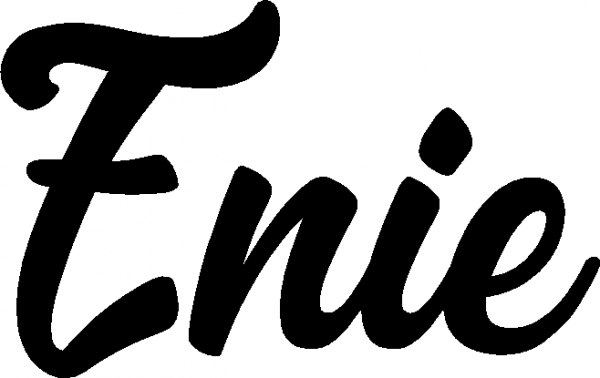 Enie - Schriftzug aus Eichenholz