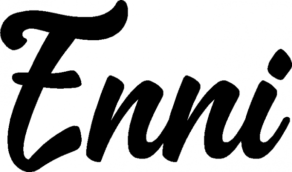 Enni - Schriftzug aus Eichenholz