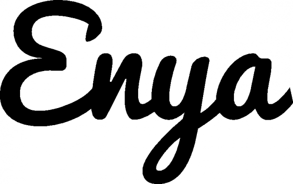 Enya - Schriftzug aus Eichenholz