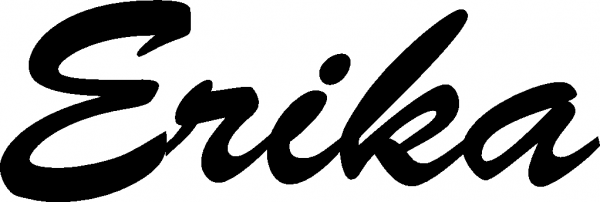 Erika - Schriftzug aus Eichenholz