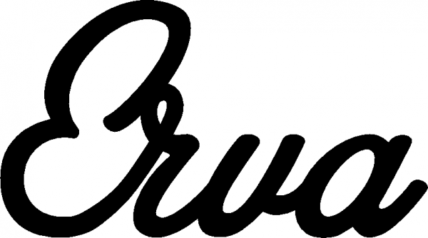 Erva - Schriftzug aus Eichenholz