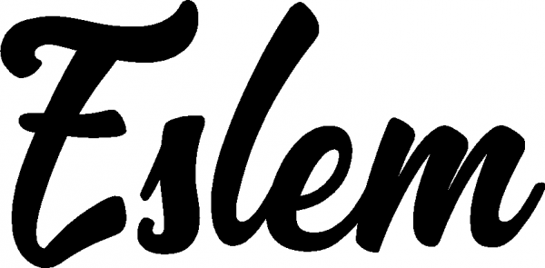 Eslem - Schriftzug aus Eichenholz