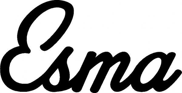 Esma - Schriftzug aus Eichenholz