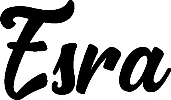 Esra - Schriftzug aus Eichenholz