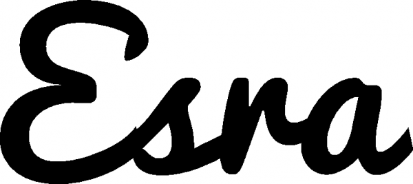 Esra - Schriftzug aus Eichenholz